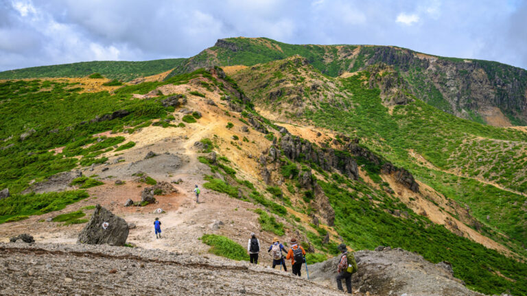 安達太良山と磐梯山